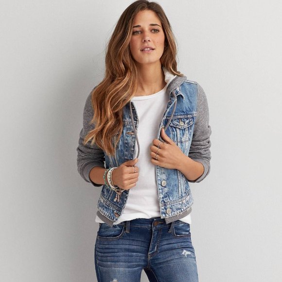 sweater and jean jacket